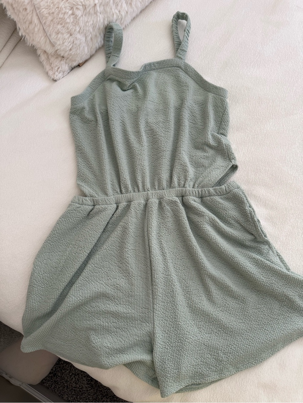 ABERCROMBIE KIDS Girl's Sage Green Romper